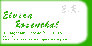 elvira rosenthal business card